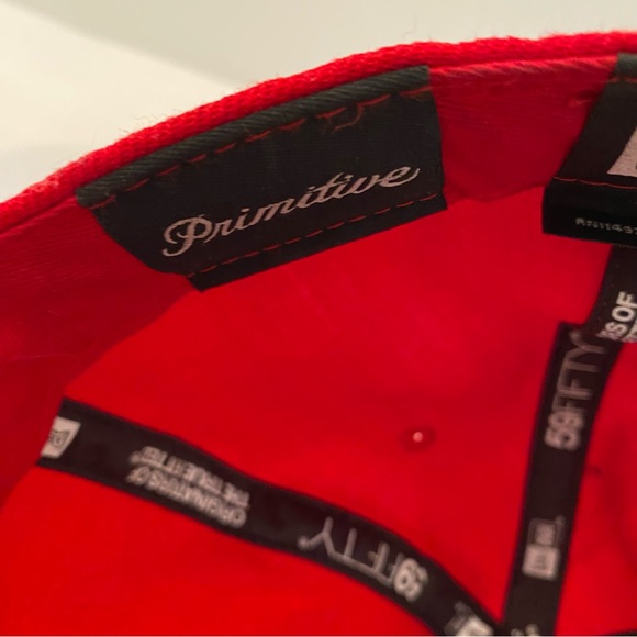 59FIFTY primitive hat size 7-1/2 red Preowned - Picture 2 of 7